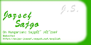 jozsef sajgo business card